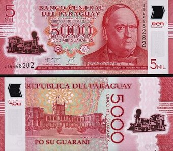 Paraguay - 5000 Guaraní bankovka, 2022, UNC