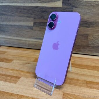 IPhone 16 128GB, růžový, 100% baterie, eSIM (rok záruka)