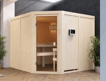 Finská sauna YSTAD 231x231cm+9kW s ext.ovl. Už
