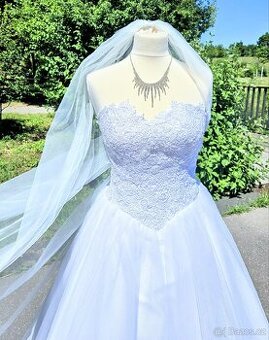 NOVÉ princeznovské svatební šaty KORZETOVÉ