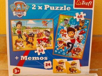 Tlapková patrola - paw patrol 2x puzzle a pexeso