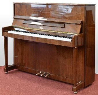 Zánovní piano Rösler 118, ořech lesk se zárukou. Výroba ČR