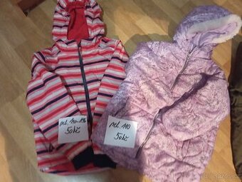 Podzimní, zimní dívčí a klučičí bundy