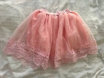 Tylová sukně vel. 122 růžová