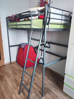 Poschoďová postel šedá - 1