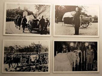 Pohlednice z pohřbu T.G. Masaryka