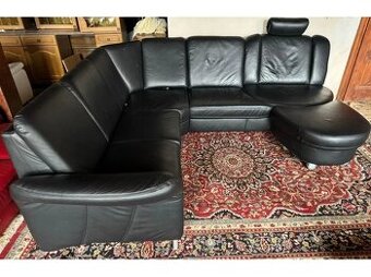 Luxusní rohová kožená sedací souprava, 3199