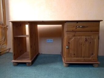 Psací stůl dřevěný masivní - délka 140 cm