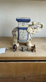 sběratelská sada porcelánových slonů