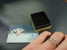 Dámský prsten z bílého zlata s diamanty-certifikované - 1