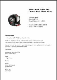 Pánská lyžařská helma KASK Elite Pro Carbon Black Silver