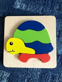 Dřevěné puzzle želva