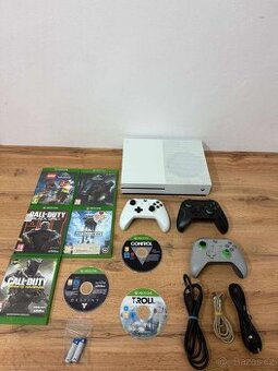 XBOX ONE S 1TB 9x HRA + 3x OVLADAČ