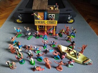 Retro figurky indiáni a kovbojové