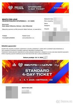 Beats for love - b4l - standard 4 dny 2ks