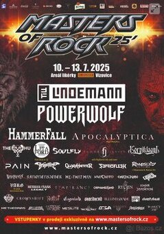 Masters of rock 2025 Vizovice - REZERVACE do 15:00 4.7. 2025