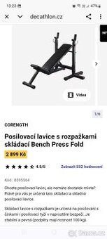 Posilovací lavice s rozpažkami Bench Pres - 1