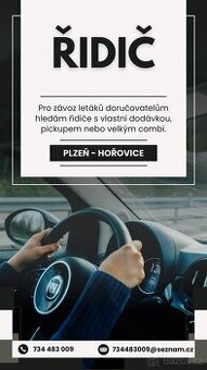 Řidič rozvoz letáků