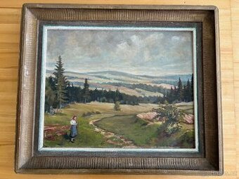 Obraz Jan Valášek, Lužnice u Soběslavi, olej 50x60