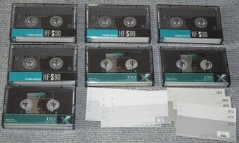 SONY HF-S 90min typ I + SONY UX-S 90min TYP II/CrO2, 7ks