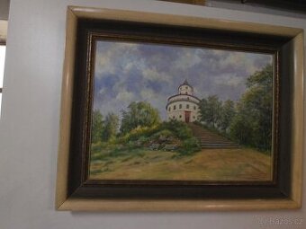 Obraz zámek Humprecht, signováno