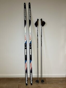 Běžkařská výbava-184cm, boty 41 1/3, hůlky 150cm