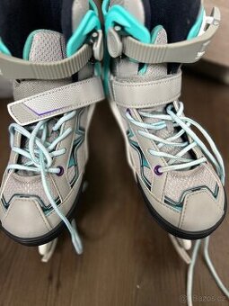 Dívčí lední brusle Oxelo vel. 32-35 (rostoucí)