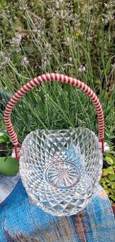 Vintage skleněný košík