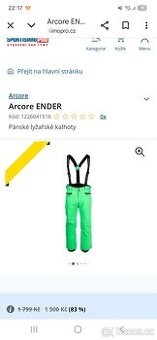 Pánské lyžárske kalhoty Arcure