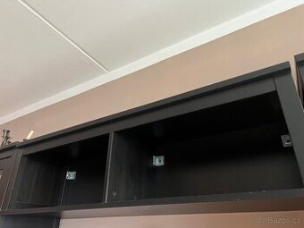 Police černá, 124 x 35 x 34 cm