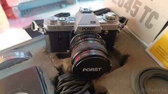 Fotoaparát PORST, objektiv, blesk.