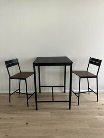 Stůl a 2 barové židle Ikea Sandberg