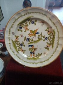 Starožitný keramický talíř