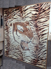 velká deka / přehoz s motivem tygra