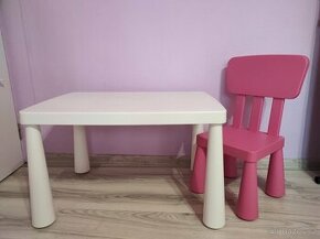 Dětský stůl a židle MAMMUT Ikea
