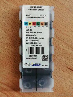 Destičky břitové Iscar SCMT 09T304-M3M IC6015, Nové