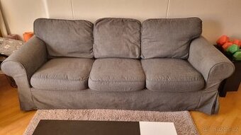 Pohovka 3místná EKTORP (Hakebo tmavě šedá - IKEA)