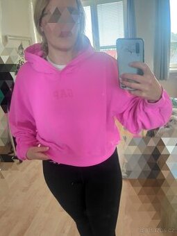 Oversize crop mikina s logem
