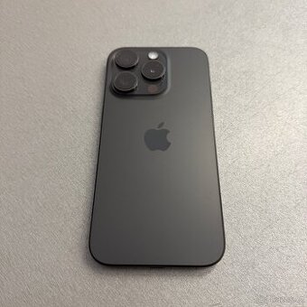 iPhone 15 Pro 128GB black titan, 100% baterie, rok záruka