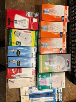 žárovky edison až 150W, halogen, do auta H4, H7...