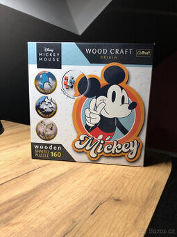 Dřevěné puzzle Mickey mouse