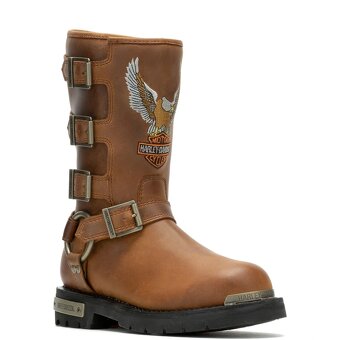 Moto Dámske Kožené Čižmy Hnedé Harley Davidson