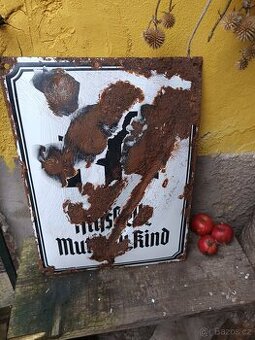 Stará smaltovaná cedule ze Sudet 2.