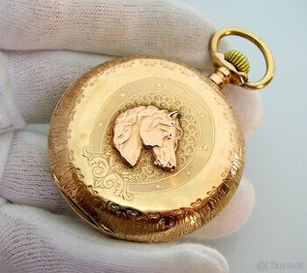 TĚŽKÉ ZLATÉ KAPESNÍ  HODINKY