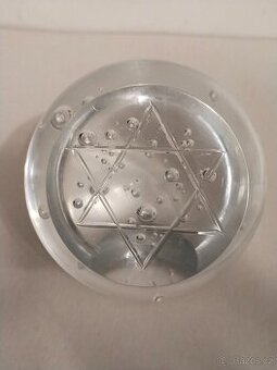 Těžítko křišťálové s Davidovou hvězdou