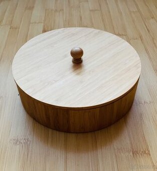 Velká bambusová krabička, dóza, šperkovnice