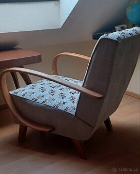 Křeslo Halabala C + stolek pavouk