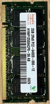 RAM Hynix 2GB DDR2 - 2Rx8/ 800MHz/SO-DIMM/CL6/PC2-64/1.8V