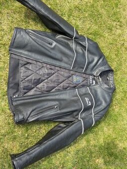 Kožená moto bunda pánská - vel. 4 XS, černá