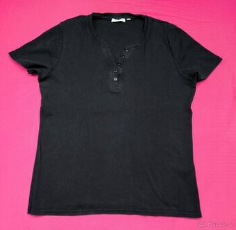 Dámské černé tričko XL